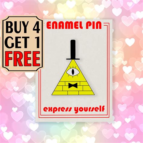 Gravity Falls Bill Cipher Enamel Pin Anime Wizard Enamel Pins Etsy