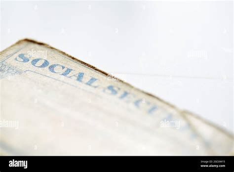 Close Up Of Social Security Card Stock Photo Alamy