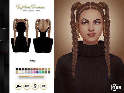 Sehablasimlish S Maya Hairstyle Sims Hair Tumblr Sims 4 Sims 4 Couple Poses