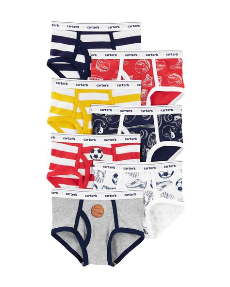 Riachuelo Kit Cueca Slip Infantil Carter s 7 Peças Estampadas