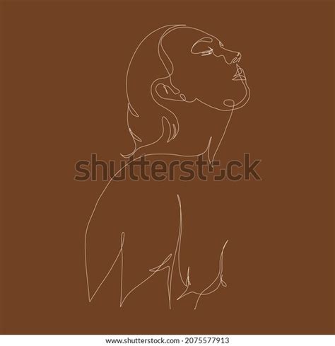 Linear Drawing Naked Female Body One Stock Vector Royalty Free Shutterstock