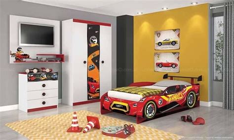Decoração Quarto de menino quarto cama de carro Hot wheels lojaskd