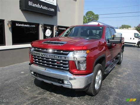 2021 Cherry Red Tintcoat Chevrolet Silverado 2500hd Ltz Crew Cab 4x4 144875838 Photo 2