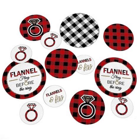 Big Dot Of Happiness Flannel Fling Before The Ring Buffalo Plaid Party