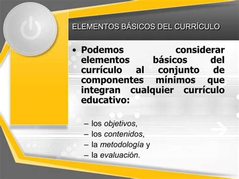 Elementos Del Curriculum Ppt