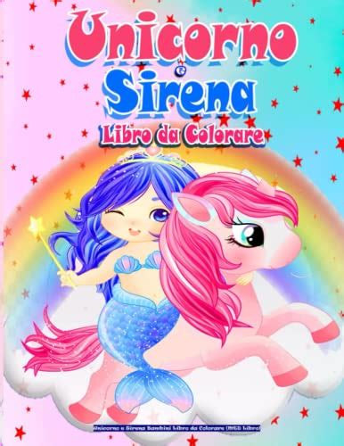 Unicorno e Sirena Bambini Libro da Colorare MED Libro Para niños de