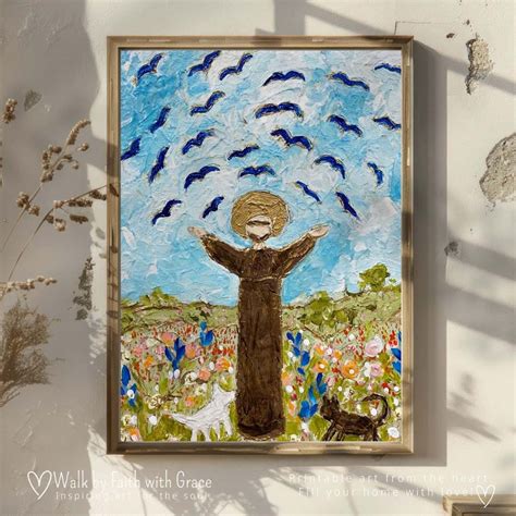 St Francis of Assisi Printable Art Catholic Wall Art Digital Download ...