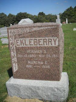 Martha Elizabeth Mattie Miller Ekleberry Find A Grave