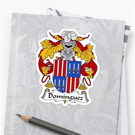 "Dominguez Coat of Arms/ Dominguez Family Crest" Sticker by carpediem6655 | Redbubble