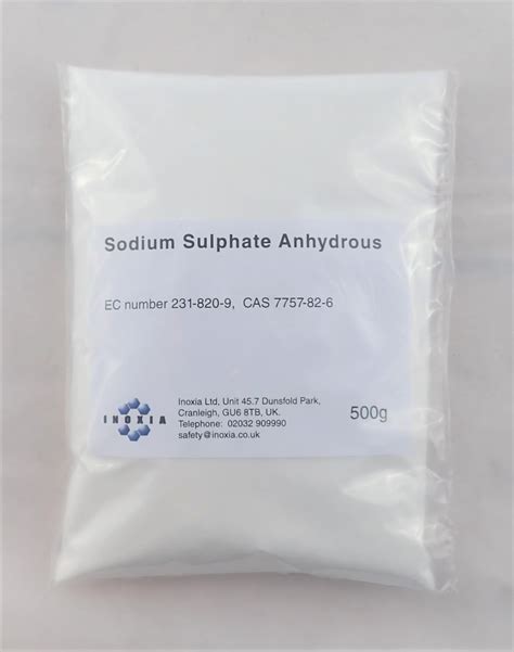 Sodium Sulphate Anhydrous Powder Sodium Sulfate Glauber S Salt 100g