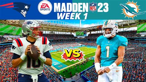 Patriots Vs Dolphins Week Madden Simulation Highlights Youtube