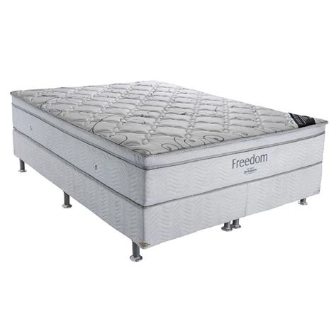 Cama Box King Colchao Ortobom Freedom Pontofrio