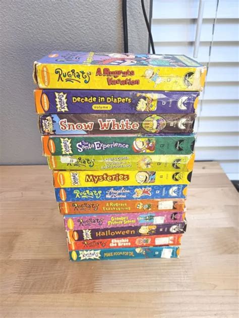 NICKELODEON RUGRATS VHS Lot Of 12 Original Orange Movie Episode