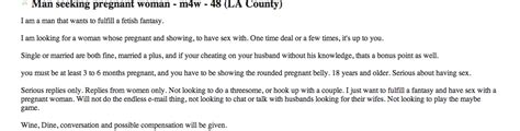 All These Craigslist Dudes Are Looking For Sexy Pregnancy Sex Mommyish