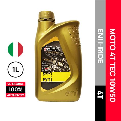 ENI I RIDE MOTO 4T TEC 10W50 FULLY SYNTHETIC ENGINE OIL ITALY 1L