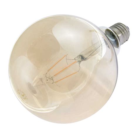 Fusion 4w Led 125mm Dimmable Filament Es Globe Lamp Amber 2200k Edled Fg125a 4es Dim Cef