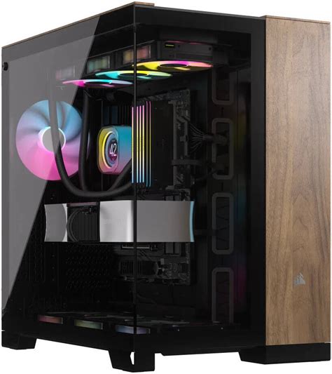 Corsair 6500x Mid Tower Dual Chamber Pc Case Panoramic Tempered Glass Support Up To 10x 120mm