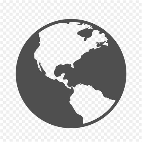 Black And White Earth Logo