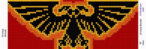 Warhammer 40k Imperial Aquila Pattern By Raven Arcana Cross Stitch Collection Pixel Art