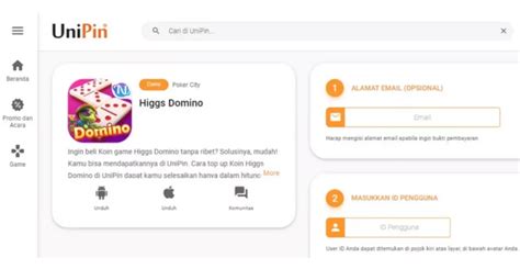 Cara Top Up Higgs Domino Pulsa Telkomsel Unipin Terbaru Untuk Games