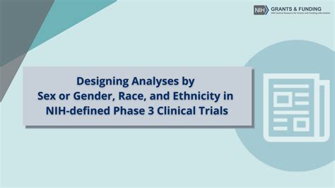 Designing Analyses By Sex Or Gender Race And Ethnicity In Nih Defined