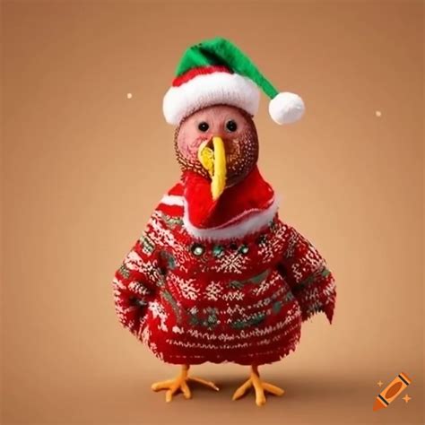 Turkey Wearing An Ugly Christmas Sweater