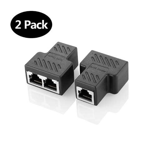 Rj45 Splitter Connectors Adapter 1 To 2 Ethernet Splitter Coupler