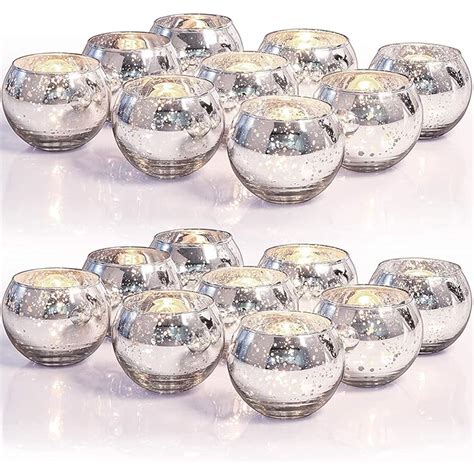 Buy Letine 36pcs Silver Votive Candle Holders For Table Round