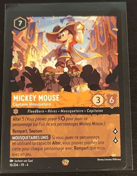 CARTE LORCANA MICKEY Mouse Légendaire 16 204 Chapitre 4 Le Retour d