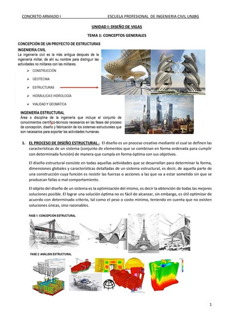 Ca Tema Concreto Armado Unidad I Diseo De Vigas Tema