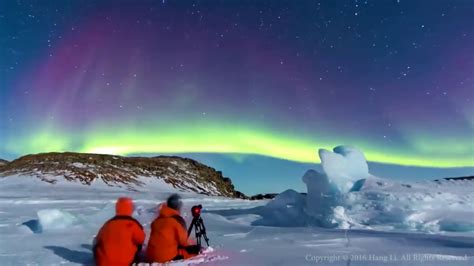 Aurora Australis Zorza polarna Antarktyda Listopad 2016 płaska ziemia