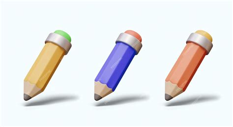 Premium Vector Set Of Pencils Of Different Colors Stationery For