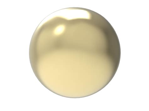 Premium Photo Yellow Metal Sphere 3d Render