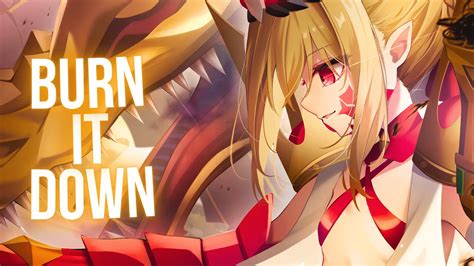 Nightcore Burn It Down Lyrics YouTube