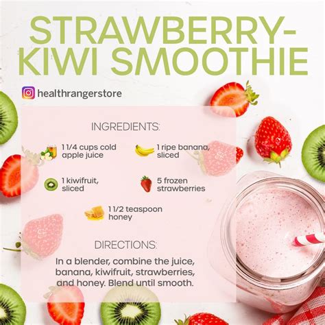 Strawberry And Kiwi Smoothie Strawberry Kiwi Smoothie Strawberry Kiwi
