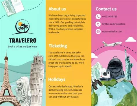 Travel Brochure Templates Customize And Download Free