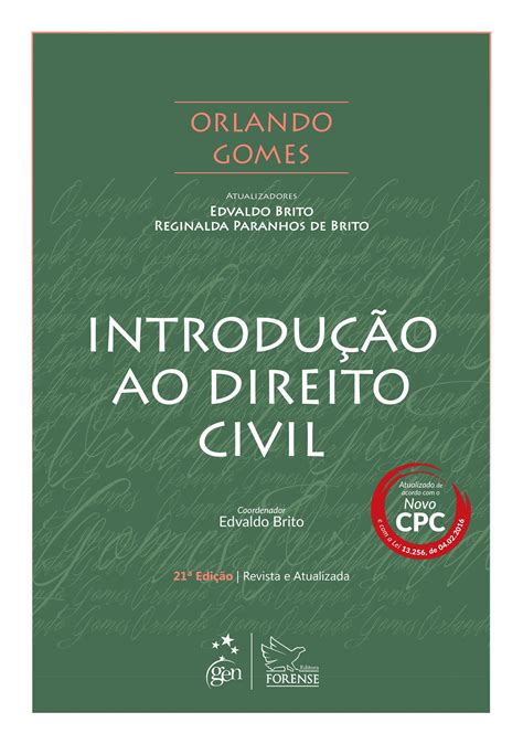 Introdução Ao Direito Civil Pdf Orlando Gomes