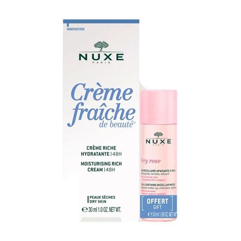 Набор Nuxe (крем для лица Moisturising Rich Cream, 30 мл + мицеллярная ...