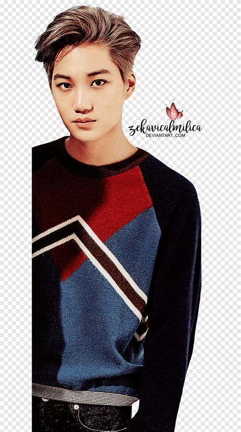 EXO Kai 17 Season Greetings Man Wearing Black And Red Sweater Standing