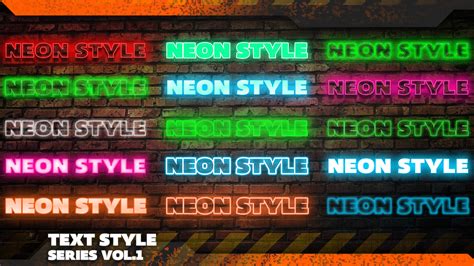 Artstation 15 Text Styles For Photoshop Neon Styles Vol1 Artworks