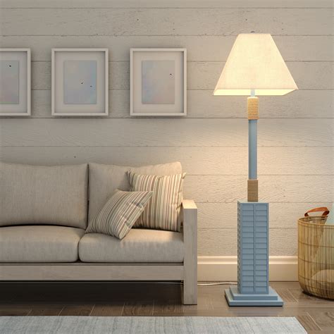 Dovecove Cyndra 63'' Standard Coastal Shutter Floor Lamp - 3 Way Switch
