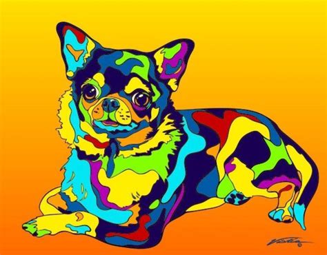 Buy Long Haired Chihuahua Matted Prints And Canvas Giclées At Multi Color