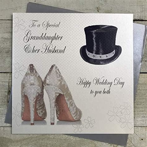 White Cotton Cards To A Special Granddaughter And Her Husband