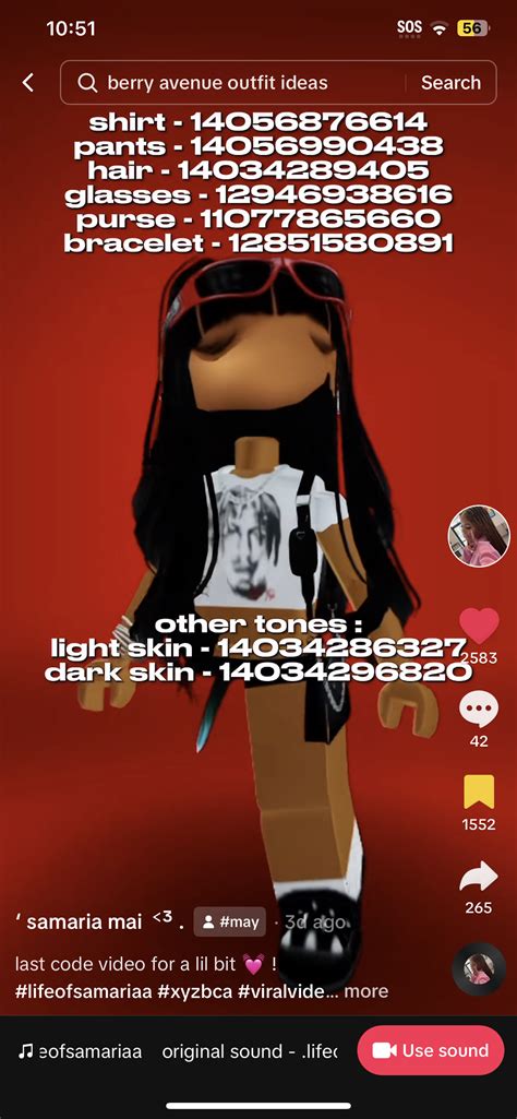 Pin By Queta Mccoy On A Berry Ave Clothes Codes💕 Black Hair Roblox