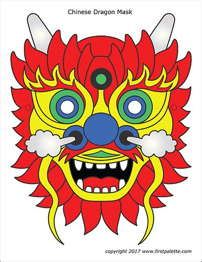 Chinese Dragon Mask Templates | Free Printable Templates & Coloring ...