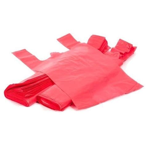 Plain Red LDPE Plastic Carry Bag For Grocery At Rs 92 Kg In Delhi ID