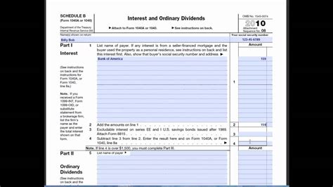 Form 1040 Schedule B 2024 Nessy Rebecca