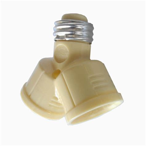 1 Bulb To 2 Bulbs Light Socket Adapters At