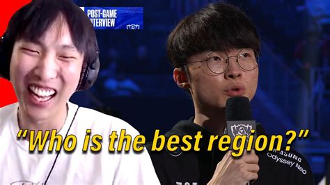 Faker Makes His Fifth Worlds Finals Faker Interview Worlds 2022 Youtube