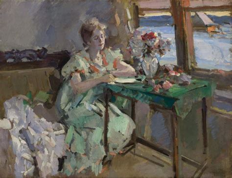 By The Window Painting Constantin Korovin Oil Paintings